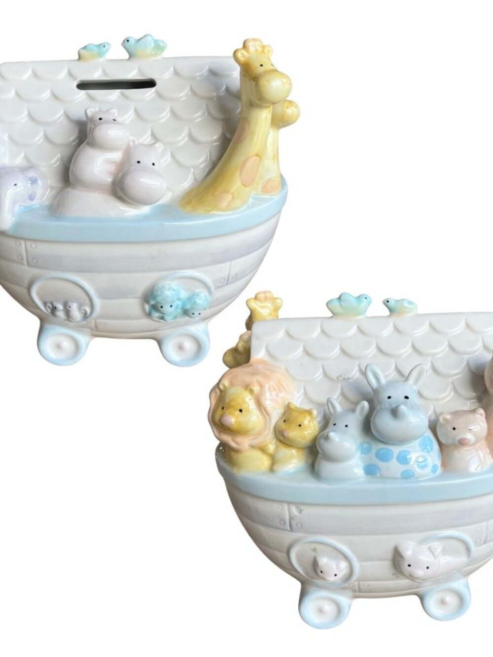 Entire Closet $5! Baby Nursery Noah's Ark Ceramic Piggy Bank